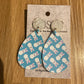 *Earrings Vinyl Blue Bunnies Dangles