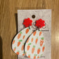 *Earrings Vinyl Carrot Dangles