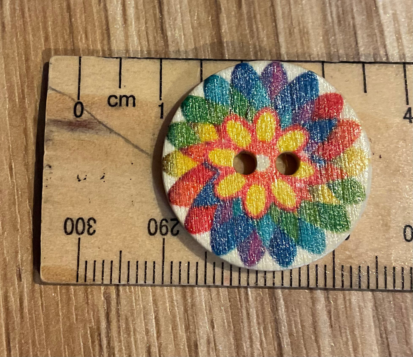 *Loose Buttons -Wooden Printed Designs