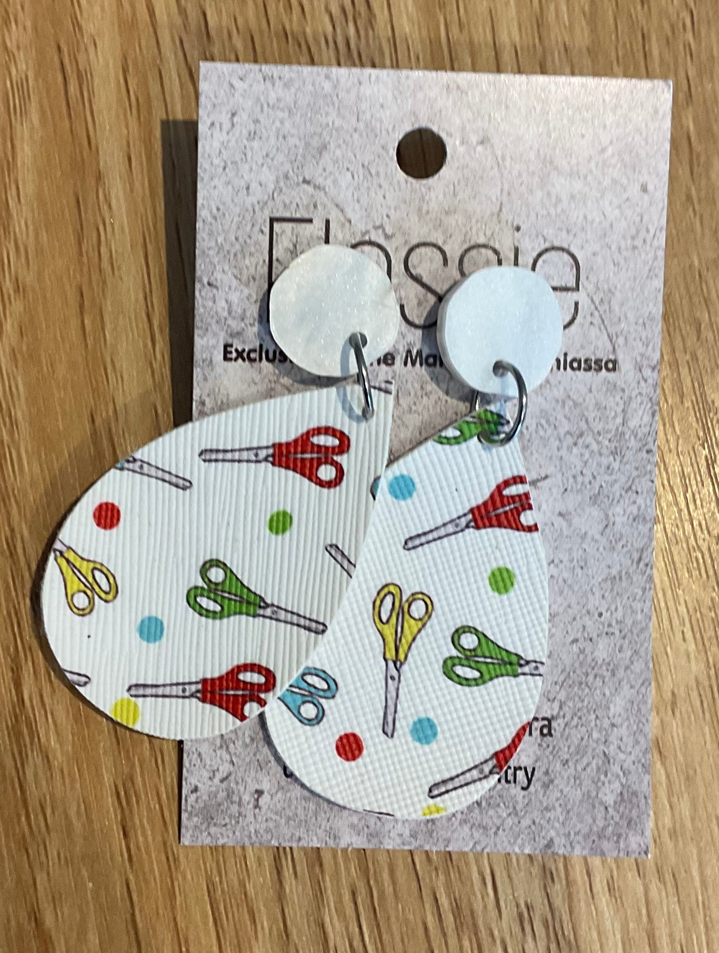 *Earrings Scissors Dangles