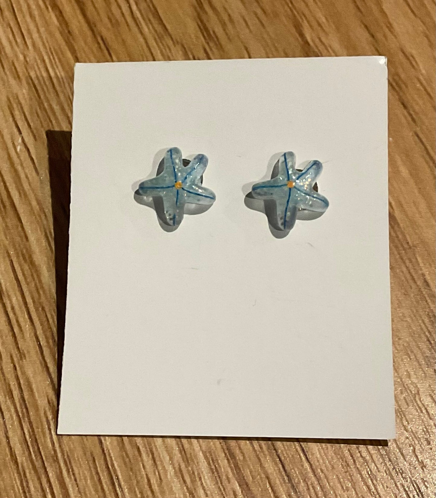 *Earrings Blue Starfish Studs
