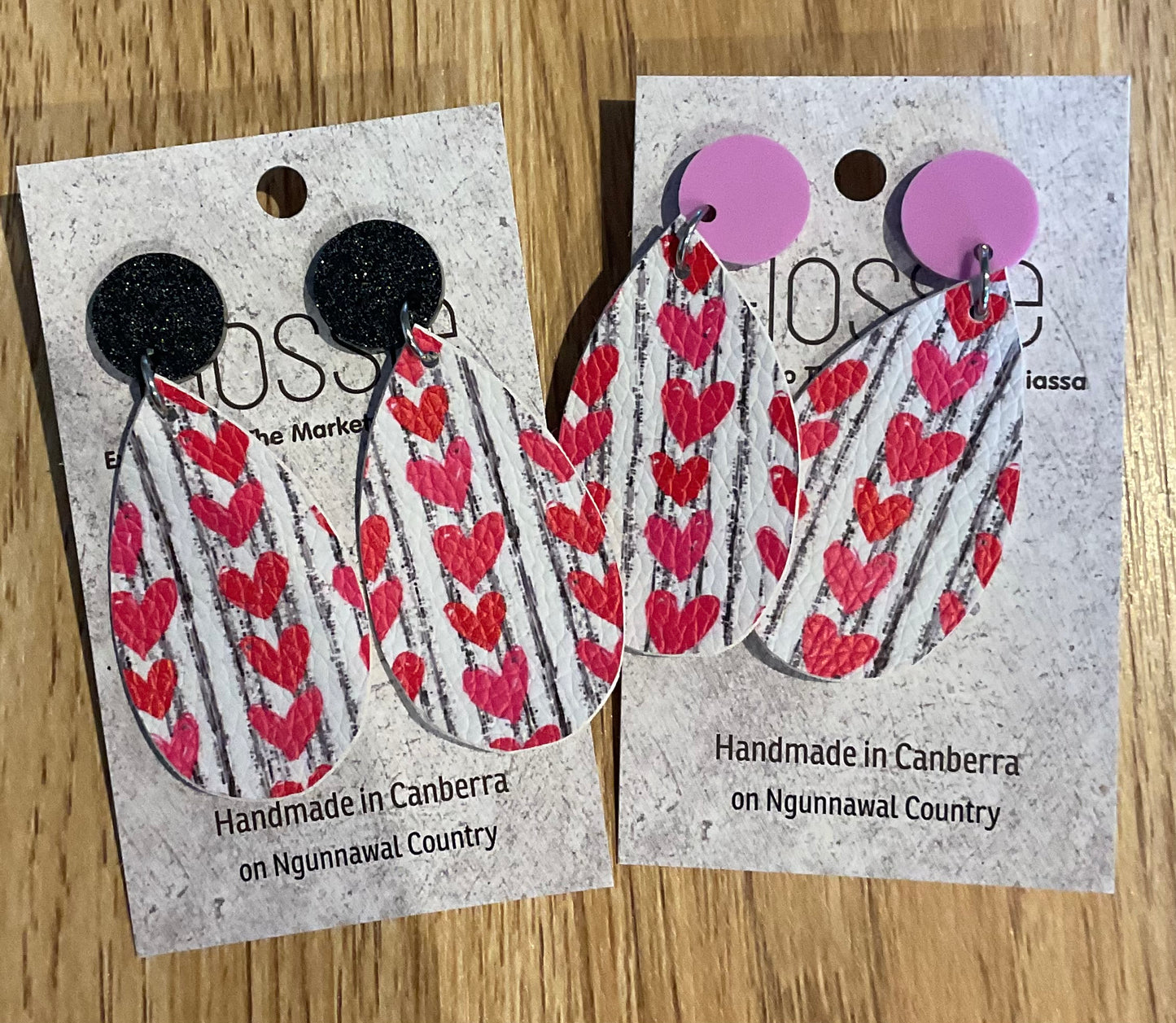 *Earrings Love Heart Dangles