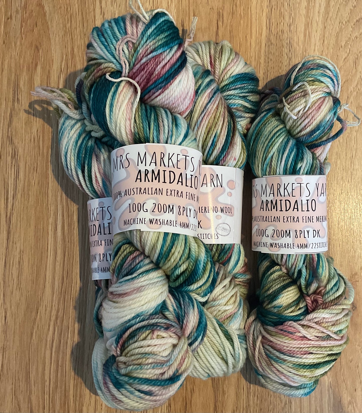 *Armidalio 8ply Hand Dyed Merino Yarn  Warmth