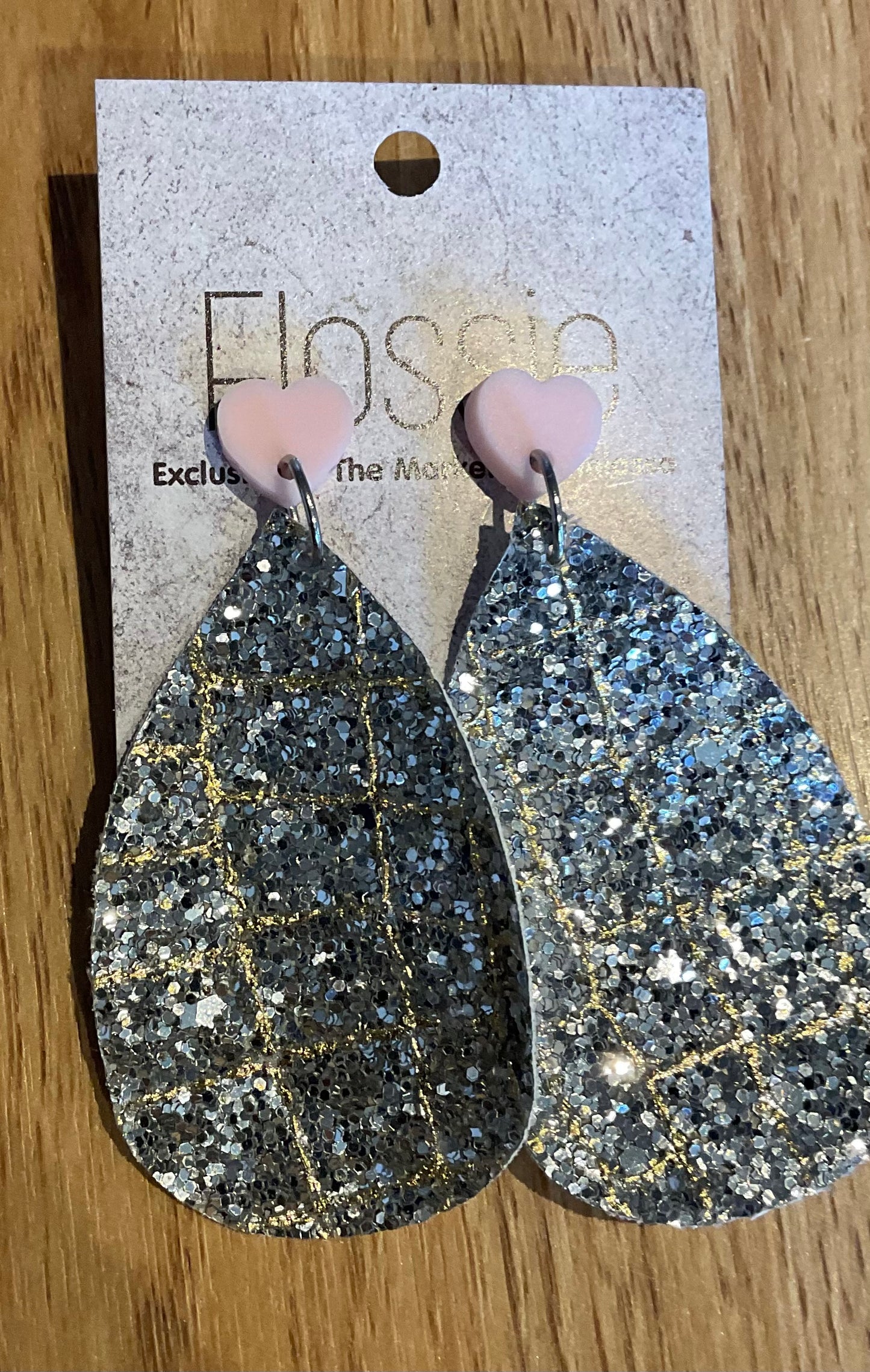 *Earrings Large Glitter Dangles