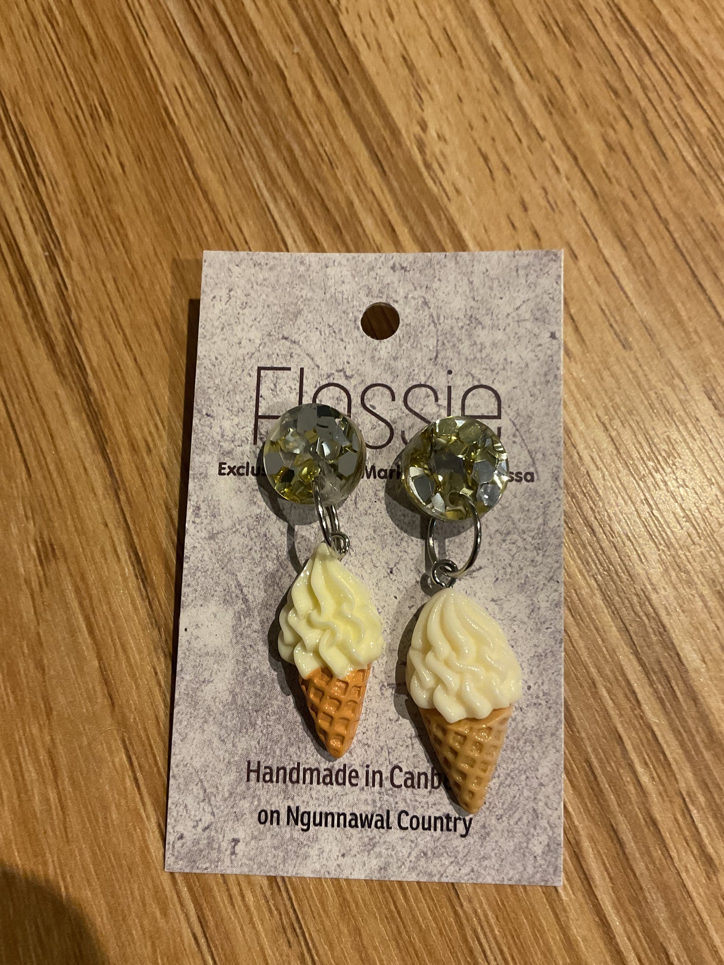 *Earrings Ice Cream Cone Dangles