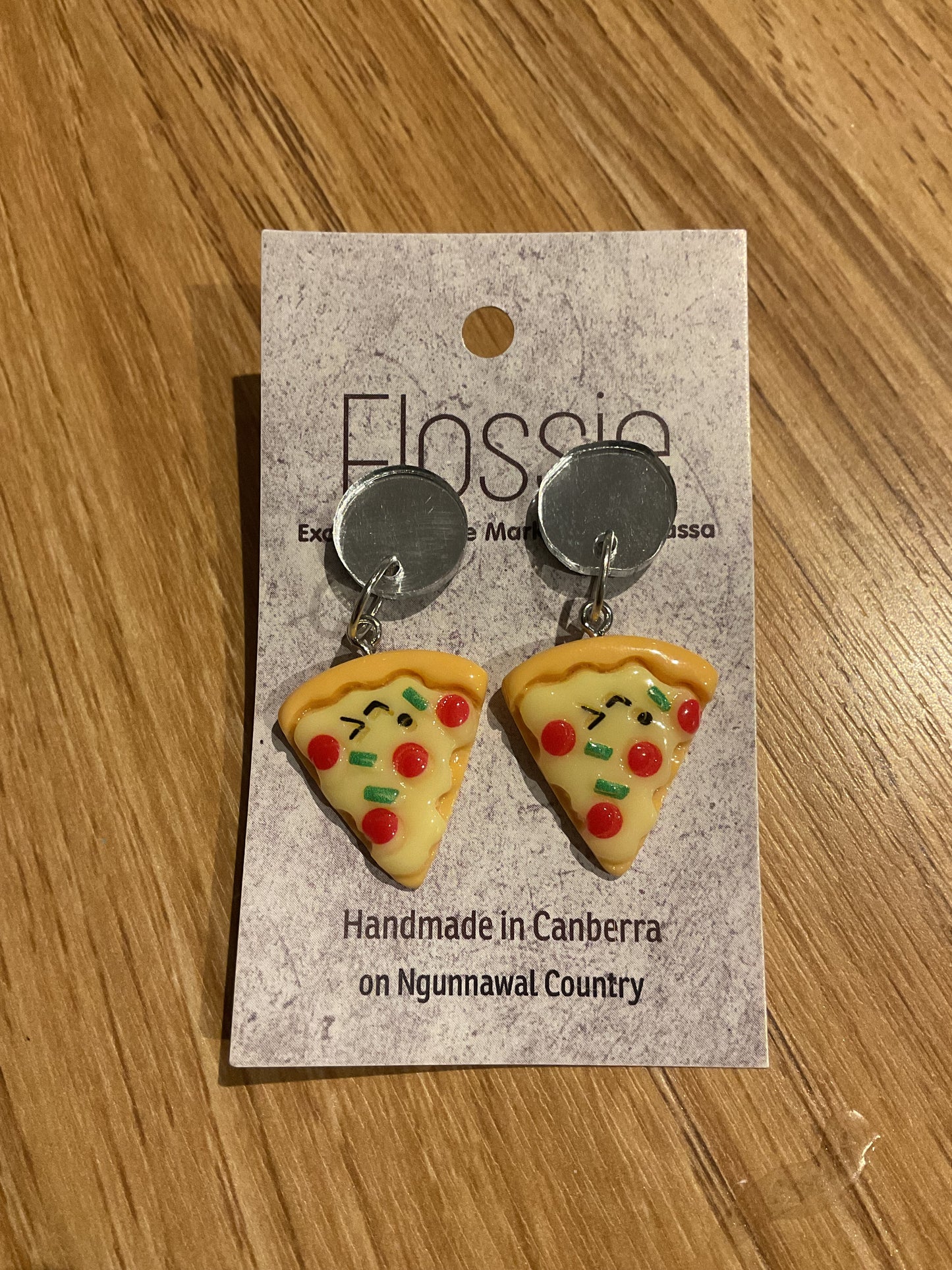 *Earrings Pizza Dangles