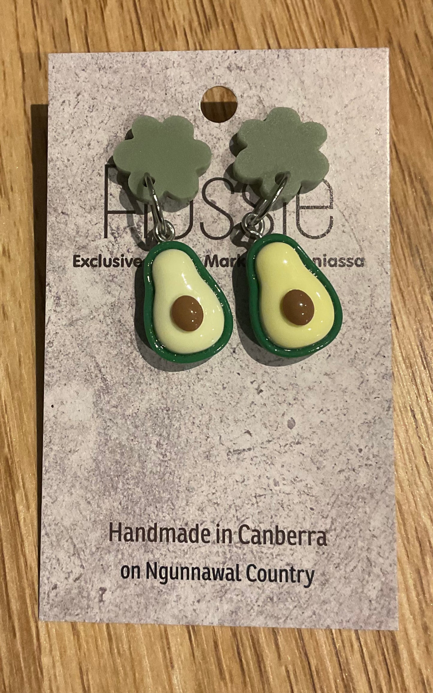 *Earrings Avocado Dangles