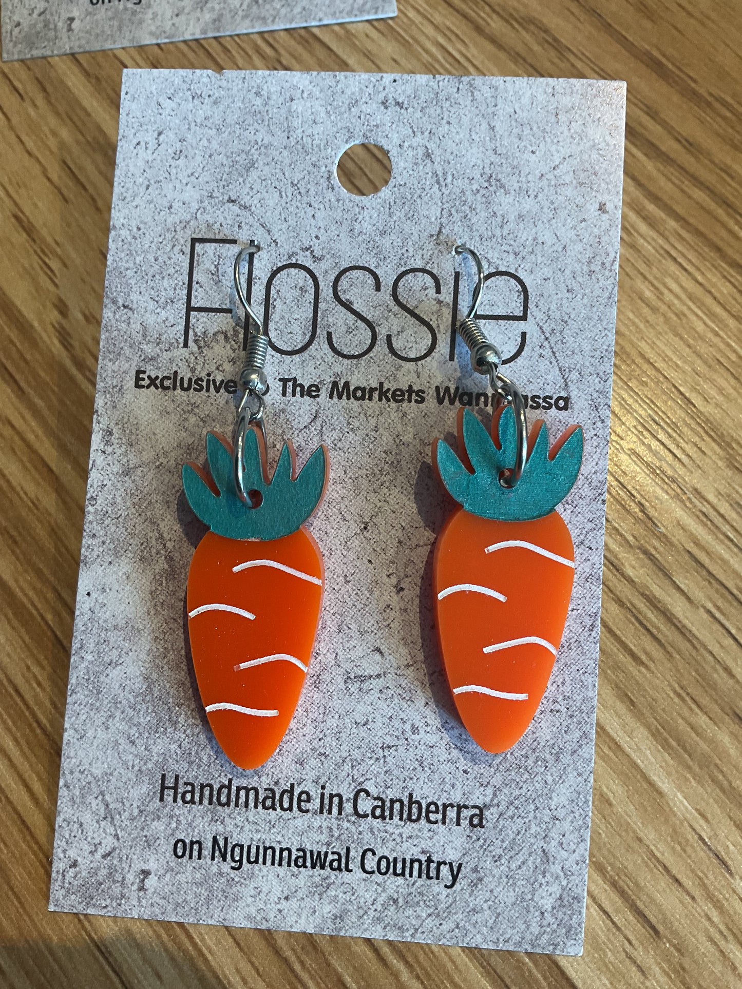 *Earrings Carrot Dangles