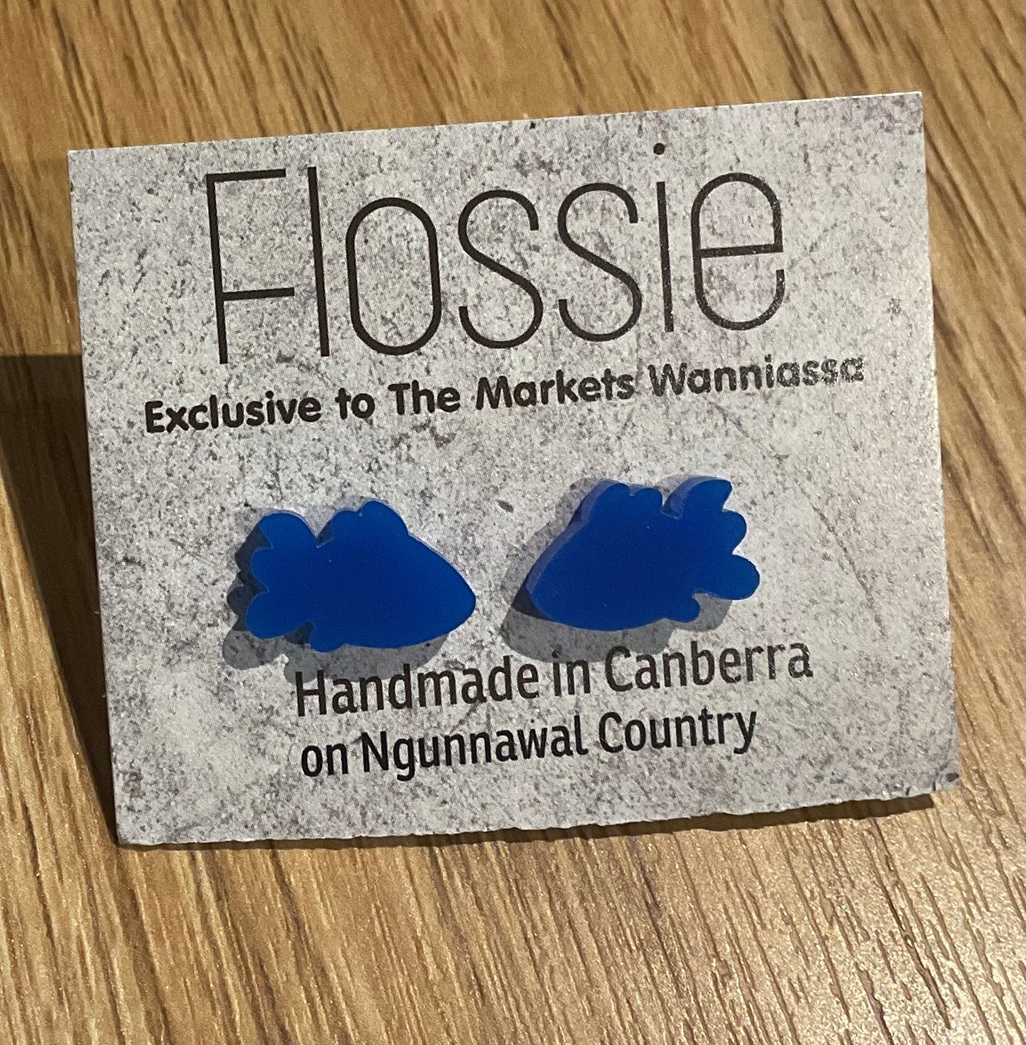 *Earrings Blue Goldfish Studs