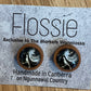 *Earrings Wooden Marble Dome Studs