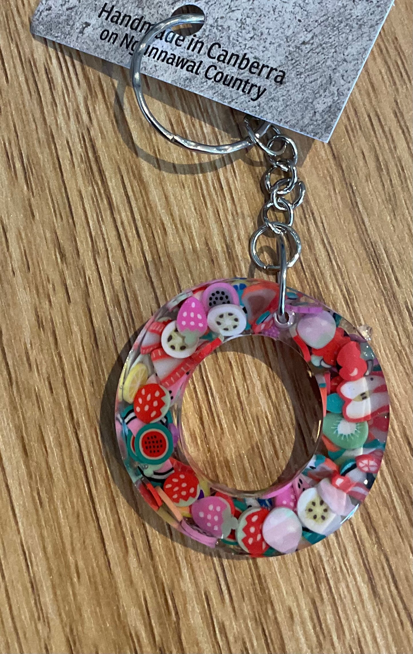 *Keychain Resin Letter O