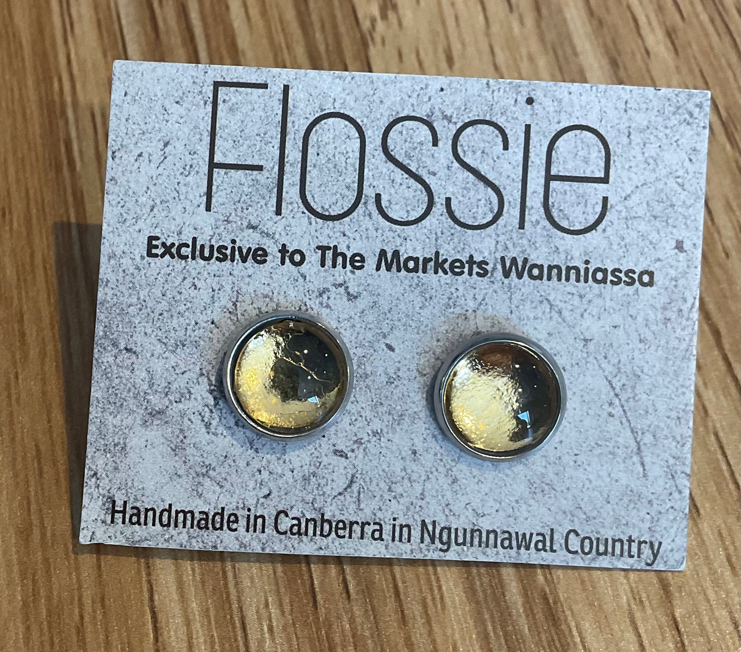 *Earrings Gold Dome Studs
