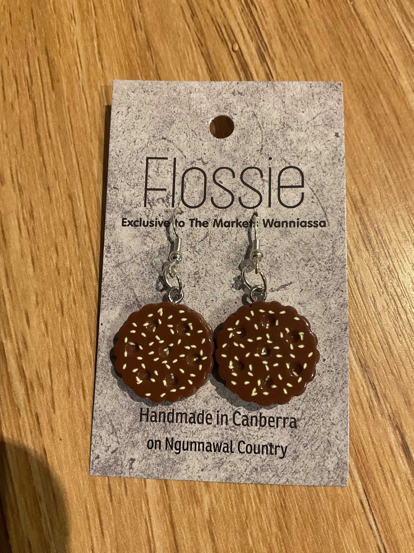 *Earrings Biscuit Dangles