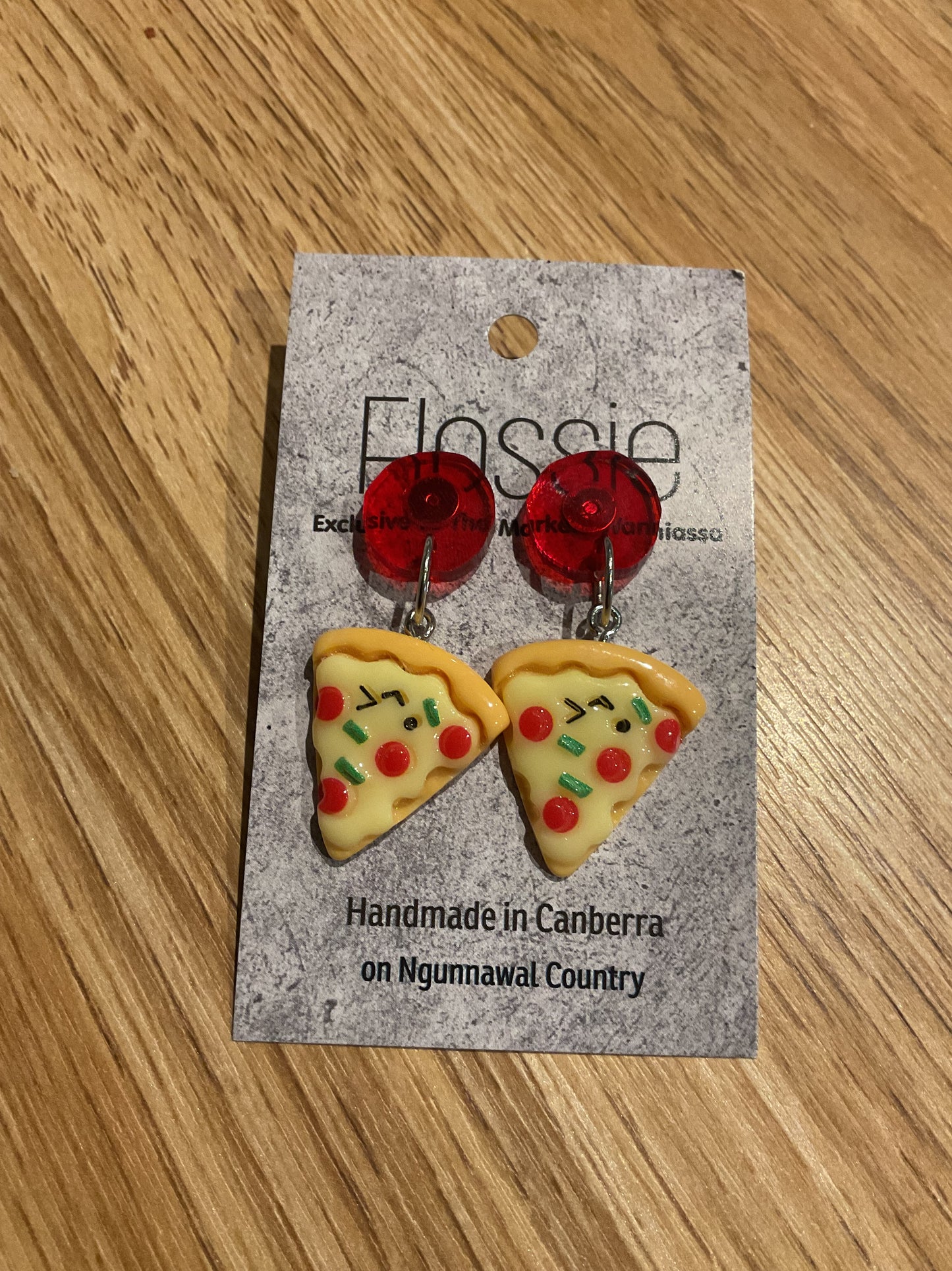 *Earrings Pizza Dangles