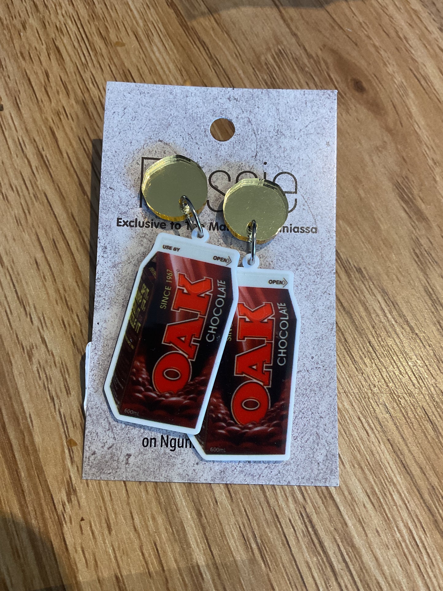 *Earrings Choc Drink Dangles
