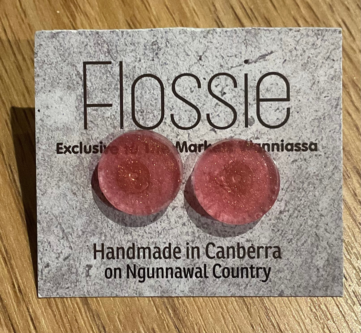 *Earrings Resin Red Studs