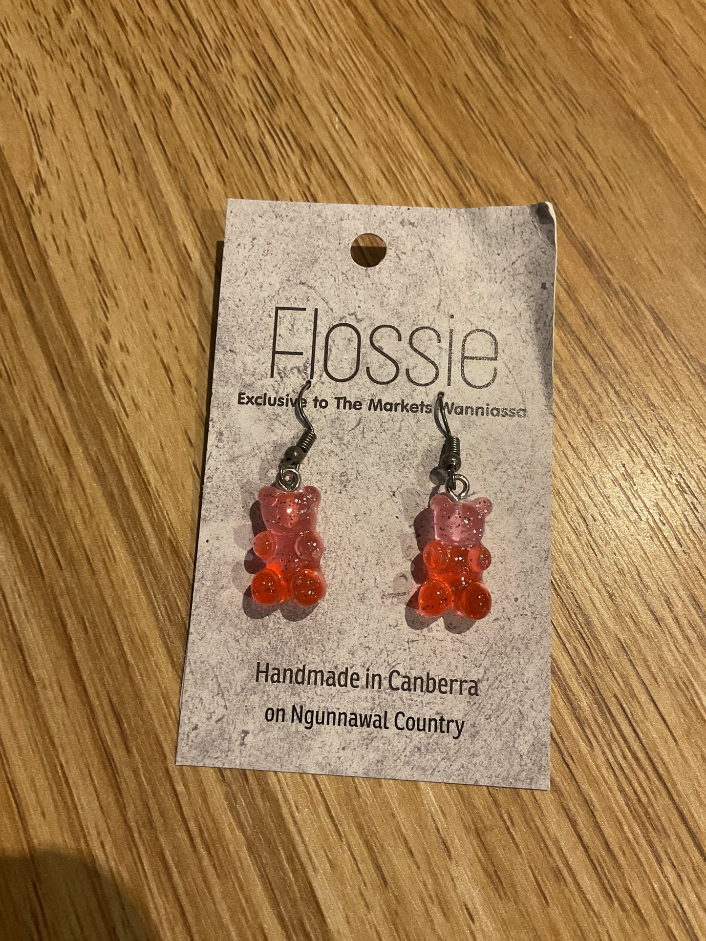 *Earrings Jelly Bear Dangles