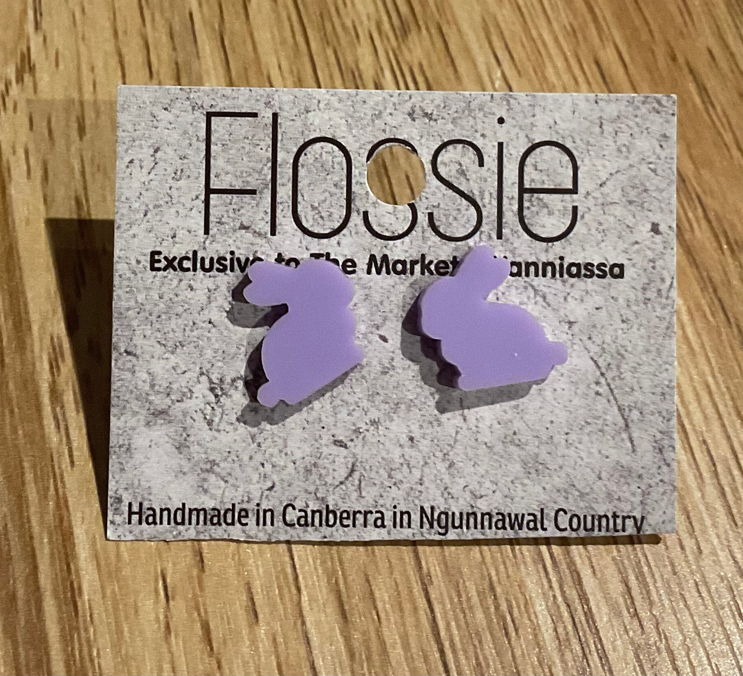 *Earrings Purple Bunny Studs