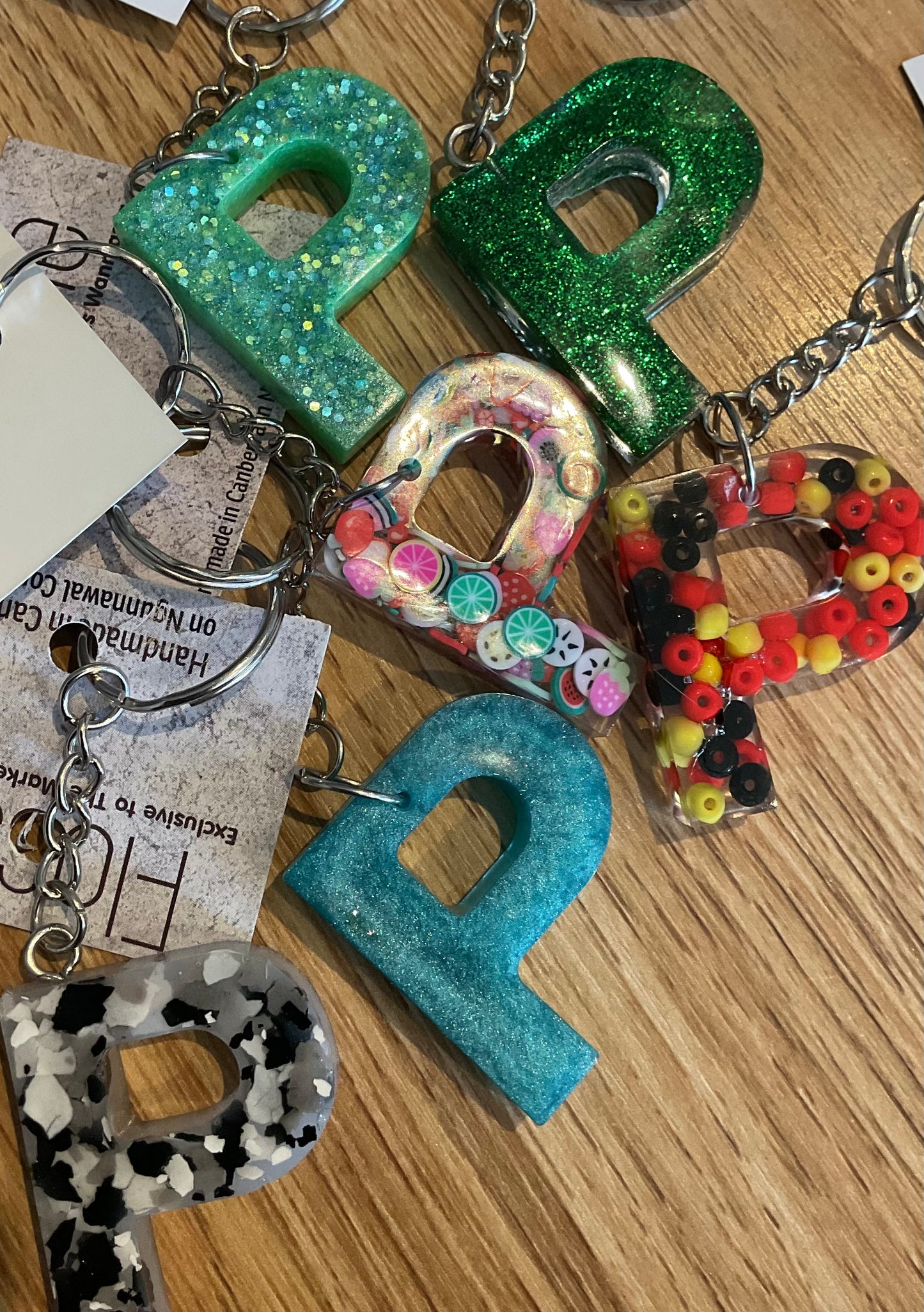 *Keychain Resin Letter P