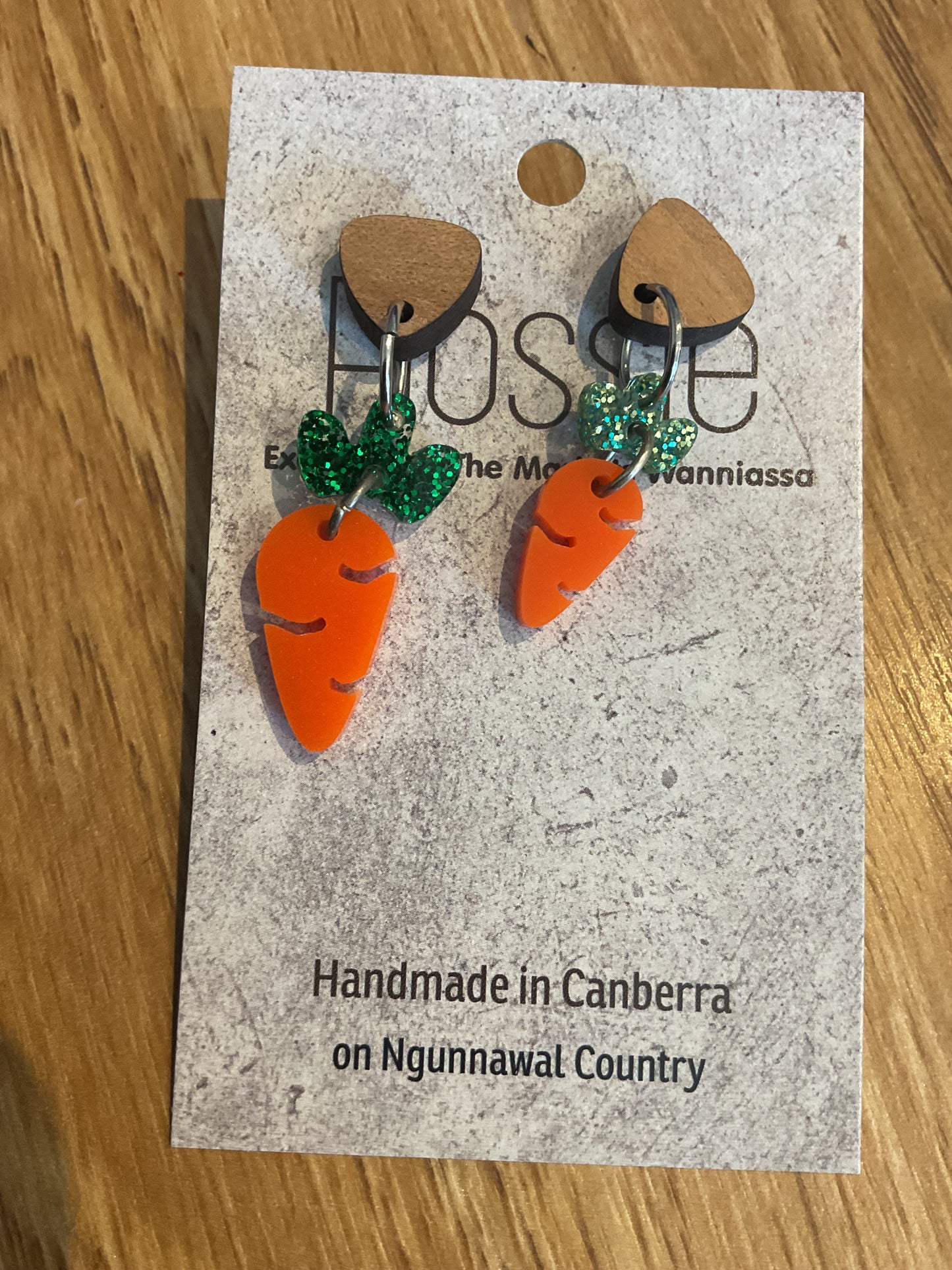 *Earrings Carrot Dangles