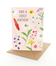 Greeting Card Daisy Lovely Birthday