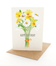 Greeting Card Bouquet of Daisies