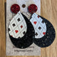*Earrings Card Suit Dangles