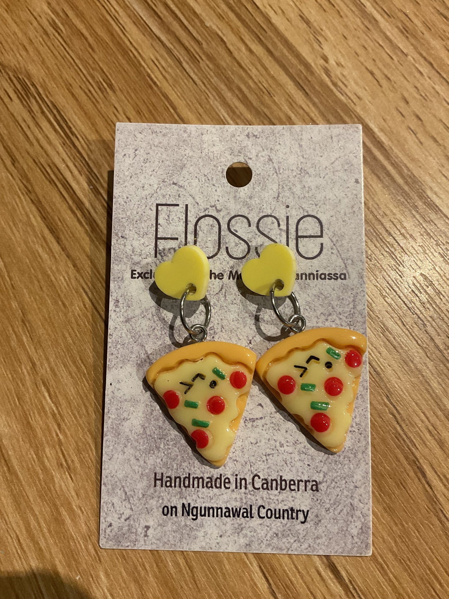 *Earrings Pizza Dangles