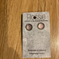 *Earrings Pink & Brown Tartan Studs