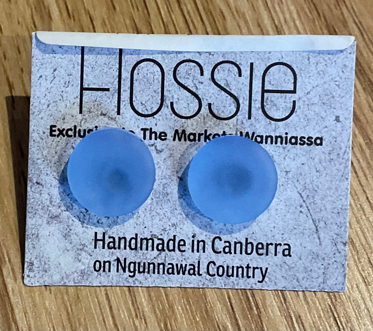 *Earrings Opaque Blue Studs
