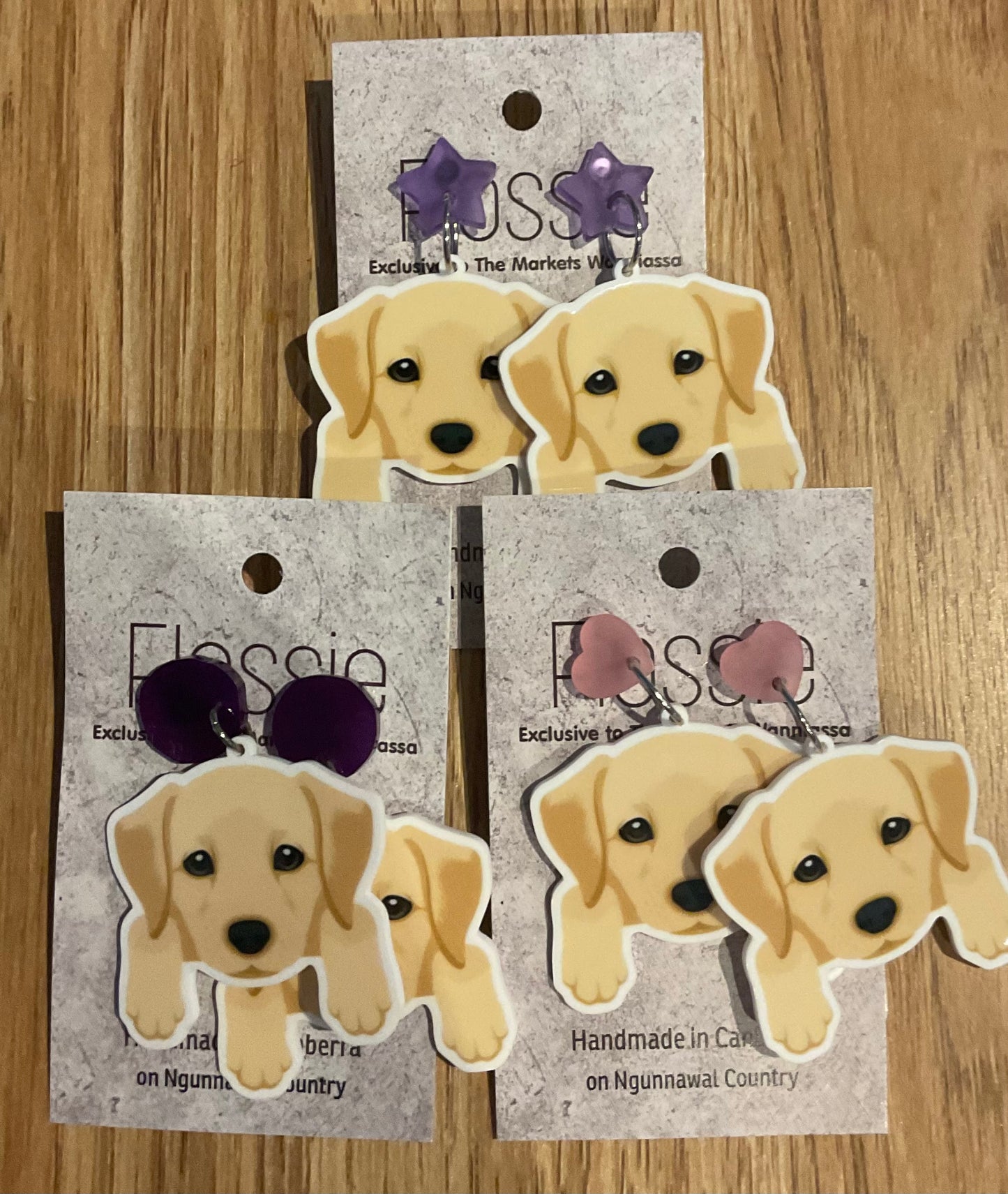 *Earrings Labrador Dangles