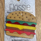 *Brooch Hand Painted Hamburger
