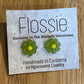 *Earrings Green Flower Studs