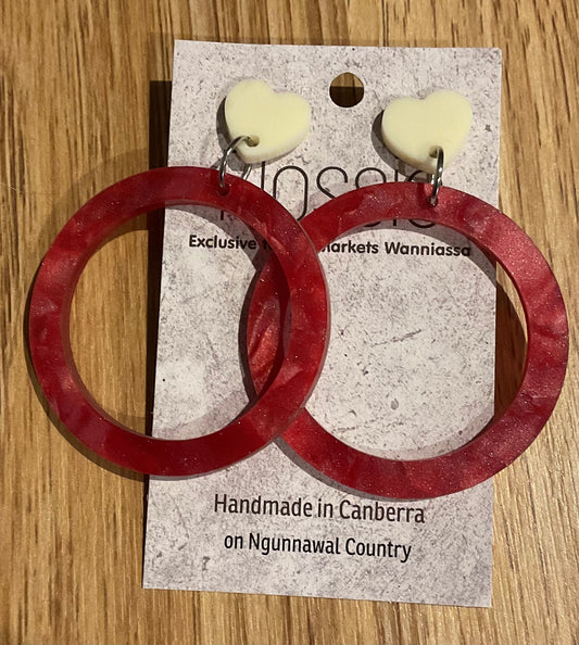 *Earrings Acrylic Large Circle Dangles