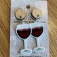 *Earrings Wine Glass Dangles