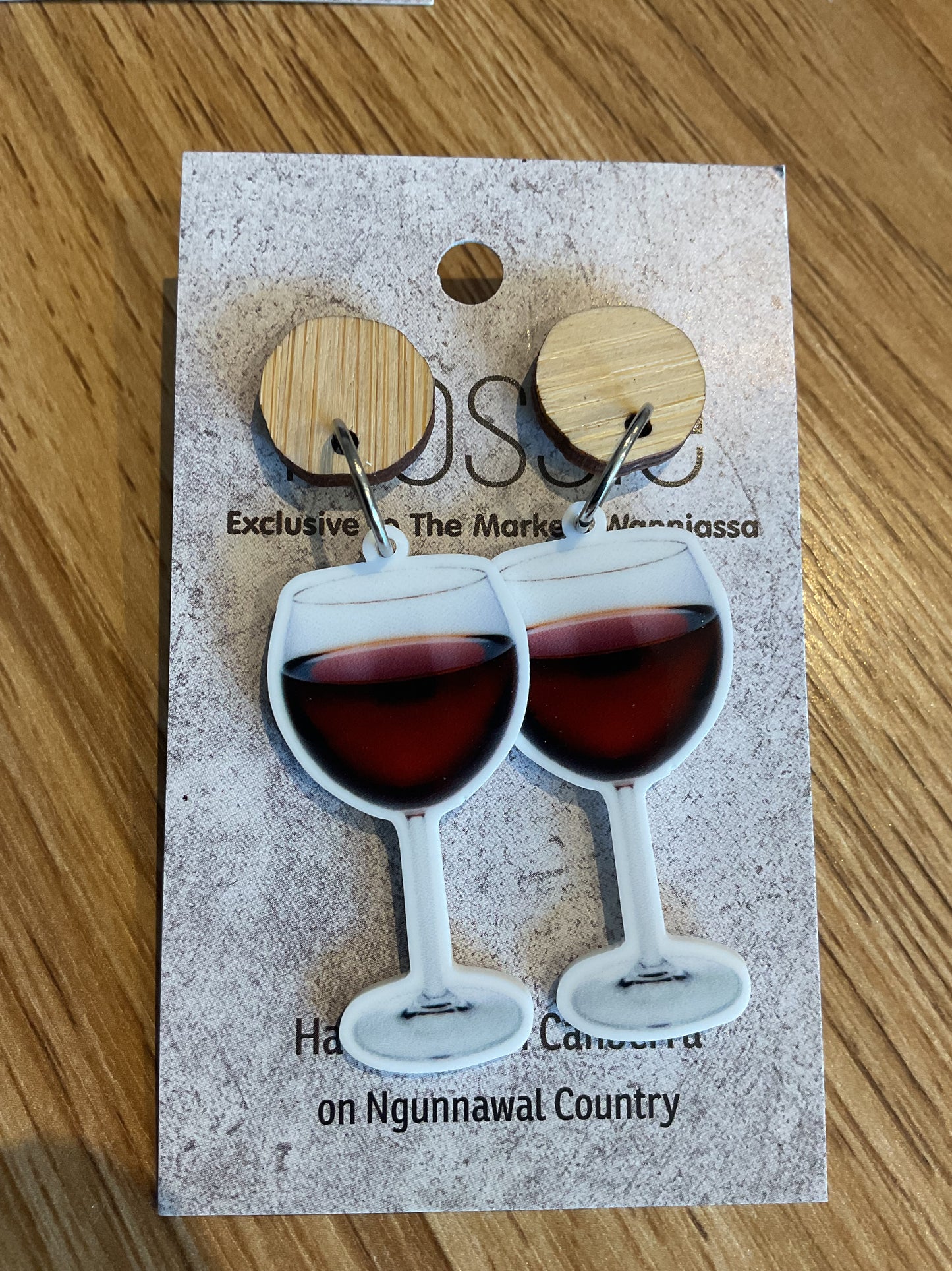 *Earrings Wine Glass Dangles