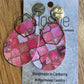 *Earrings Pink Tile Dangles
