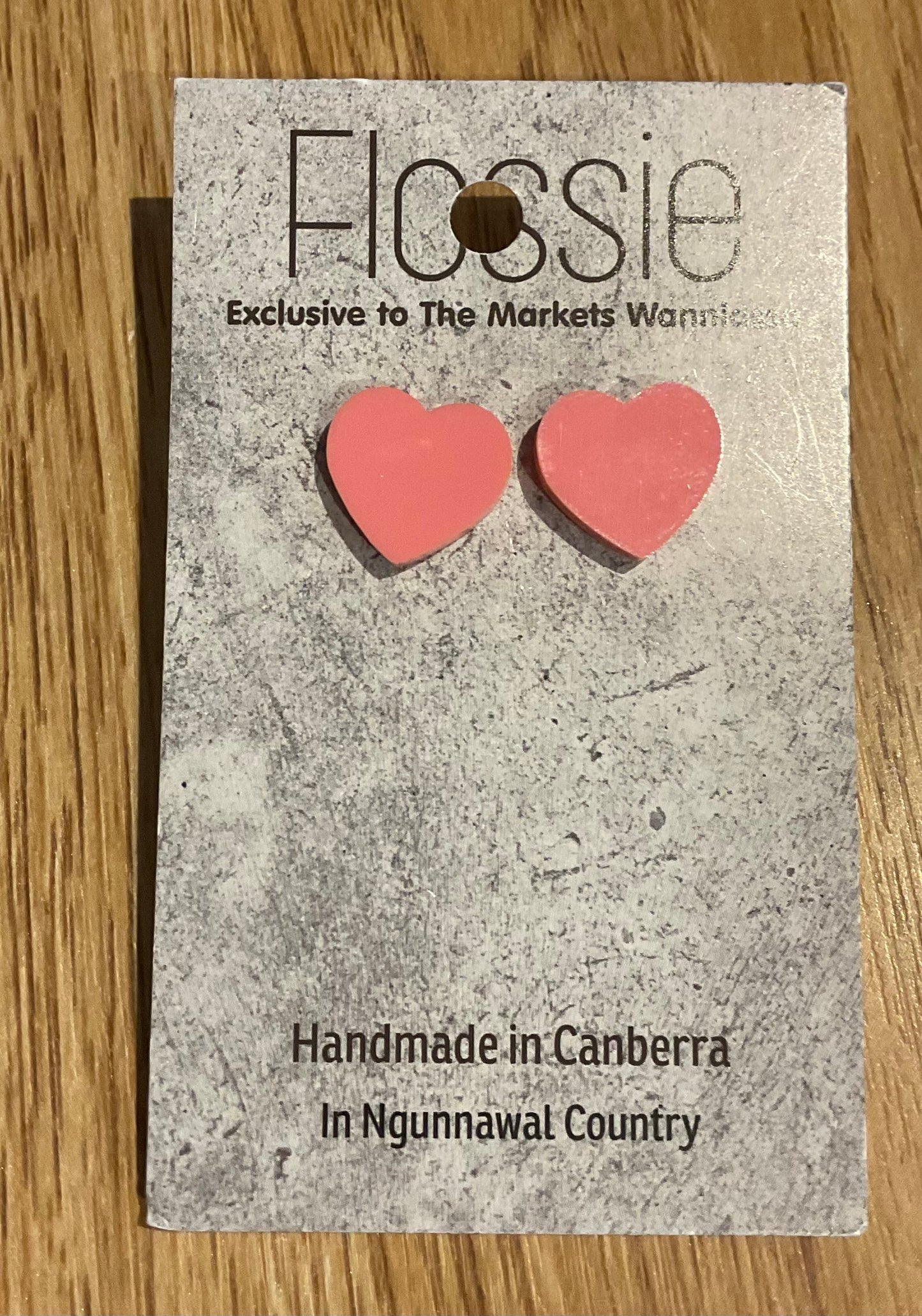 *Earrings Pink  Heart Studs