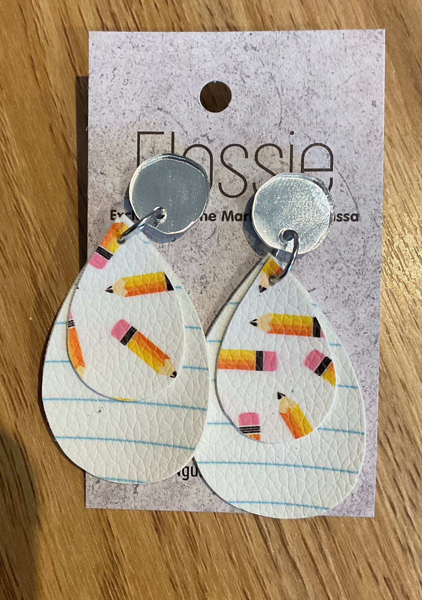 *Earrings Pencil & Paper Dangles