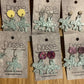 *Earrings Acrylic Blue Pearly Coral Dangles