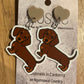 *Earrings Sausage Dog Dangles