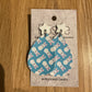 *Earrings Vinyl Blue Bunnies Dangles