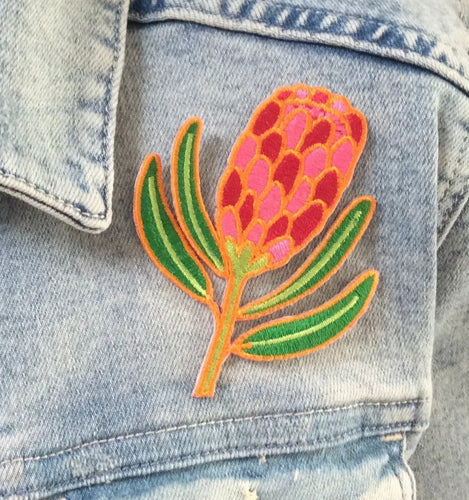 Missy Minzy - Protea Embroidered Patch