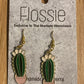 *Earrings Gold Plated Cactus Dangles