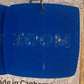 *Earrings Acrylic Blue Square "ZOOM" Dangles