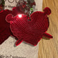 *Earrings Acrylic Mirror Heart Yarn Dangles