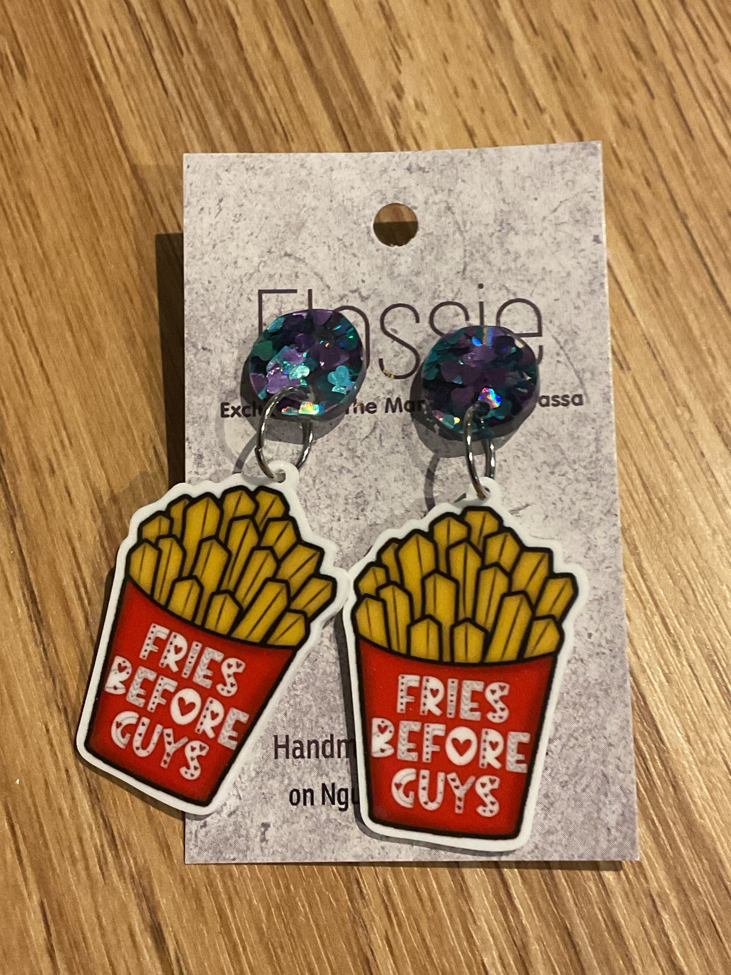 *Earrings Fries Before Guys Dangles