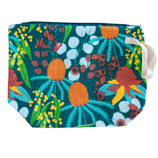 Cotton Cosmetic Bag - Australian Botanicals