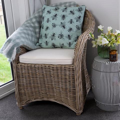 Cushion with Insert - Sketch Bees