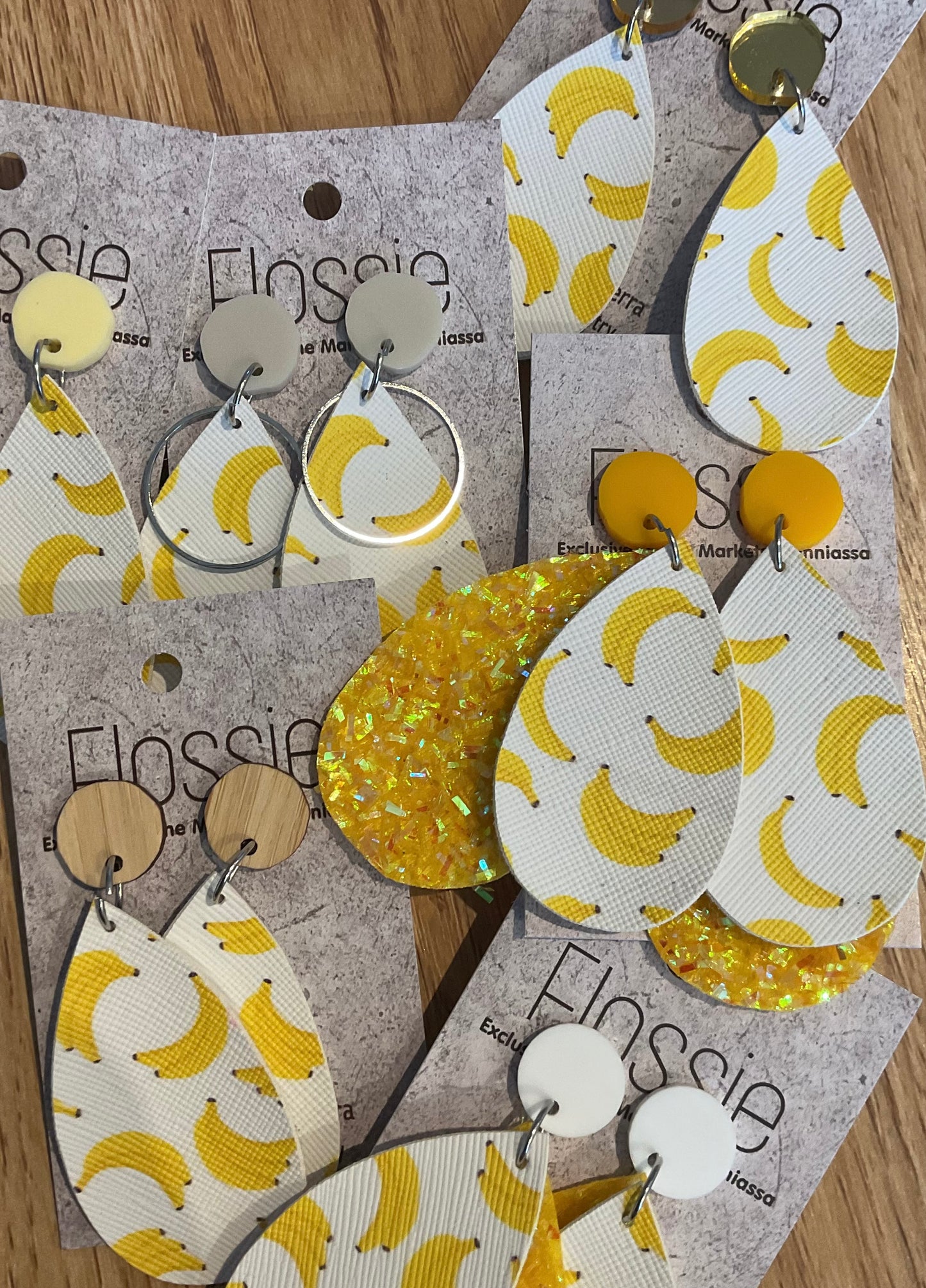 *Earrings Banana Dangles